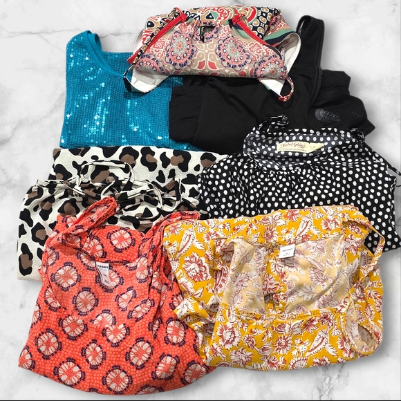 The North Face Tops - Set Of Seven Women's Sleeveless Blouse Tops Shirts Size Large (L) C17